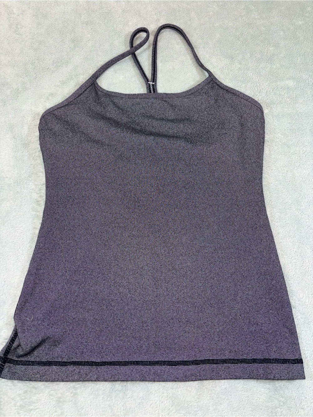 Lululemon Power Y Tank Luon | Gray Mini Stripe